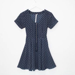 Reformed by reformation navy floral skater dress S